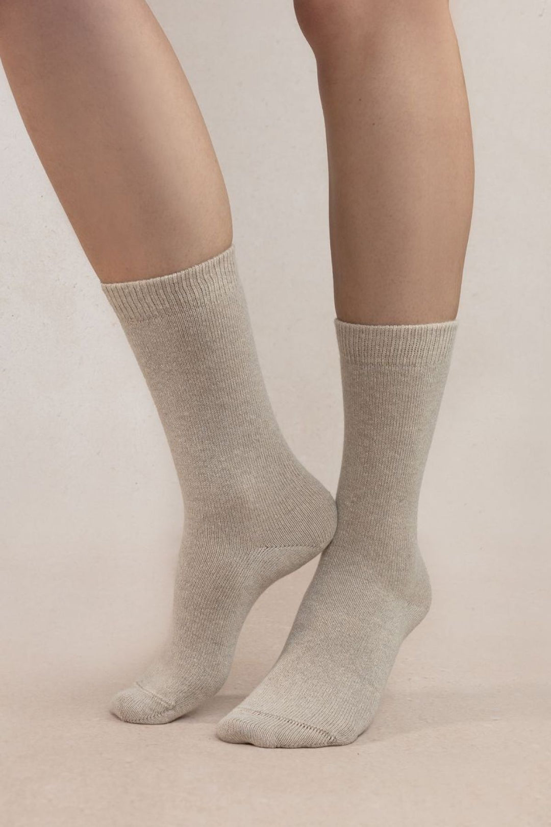 Plain cashmere socks