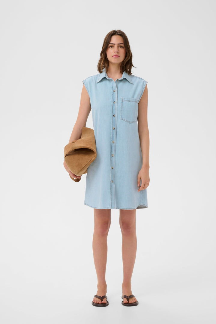 Elly Sleeveless Shirt Dress
