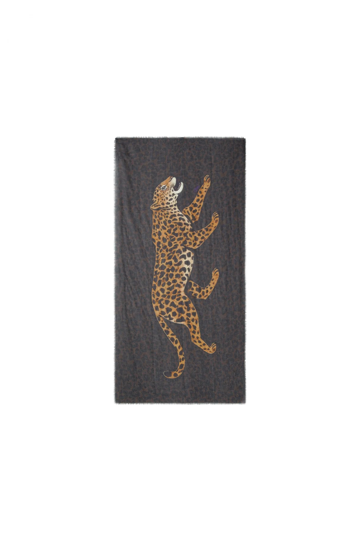 Foulard à imprimé léopard