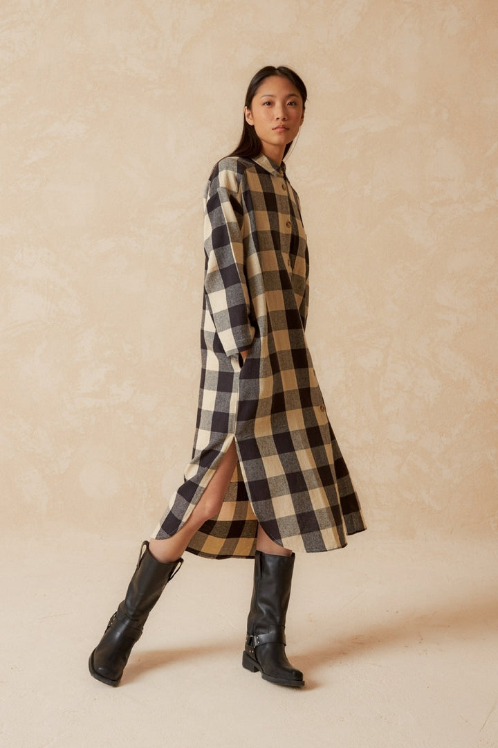 Long plaid coat