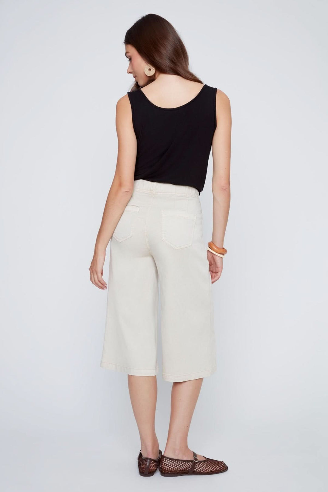 Wide-leg capri pants