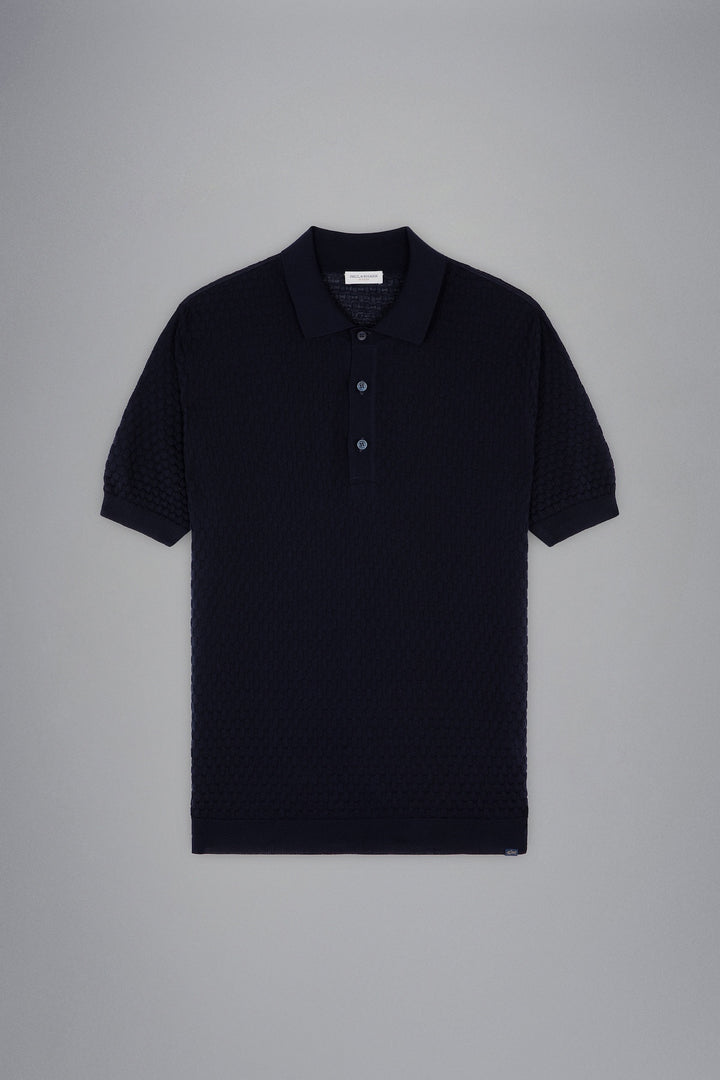 Textured polo shirt