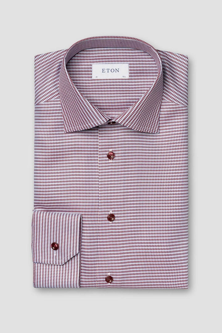 Microgeometric pattern dress shirt