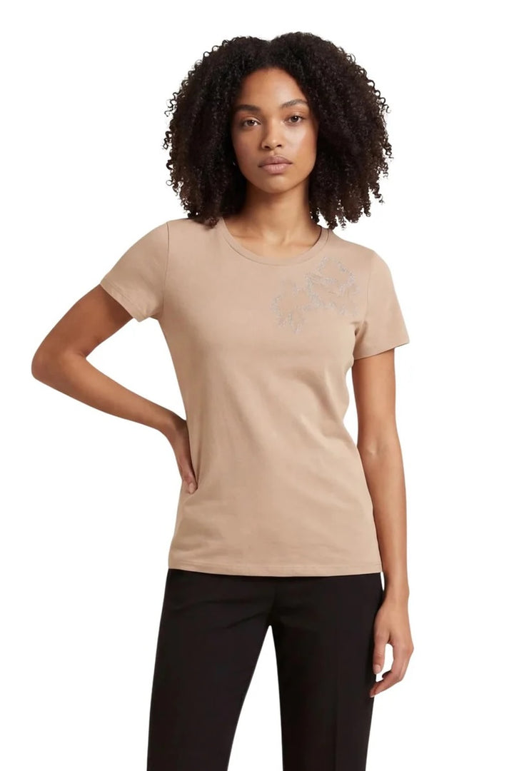 T-shirt avec appliqué floral