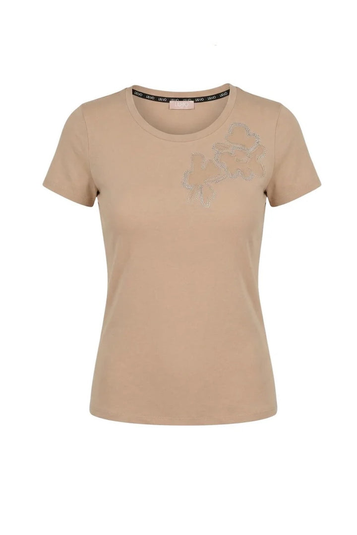 T-shirt avec appliqué floral