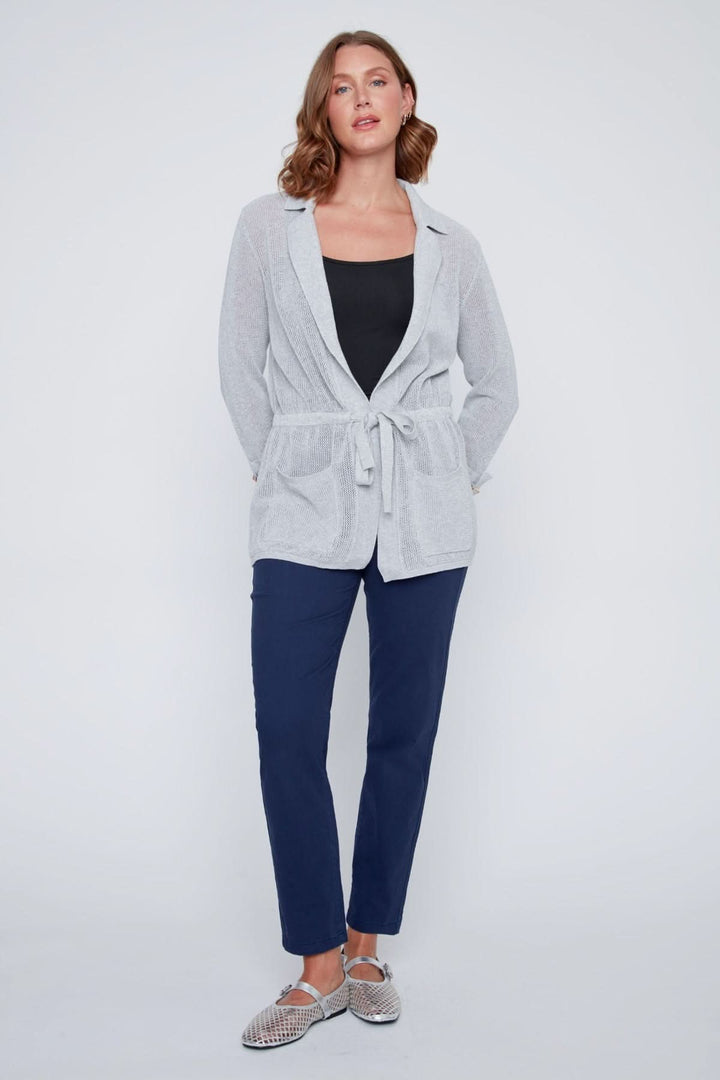 Cardigan en maille ceinturé