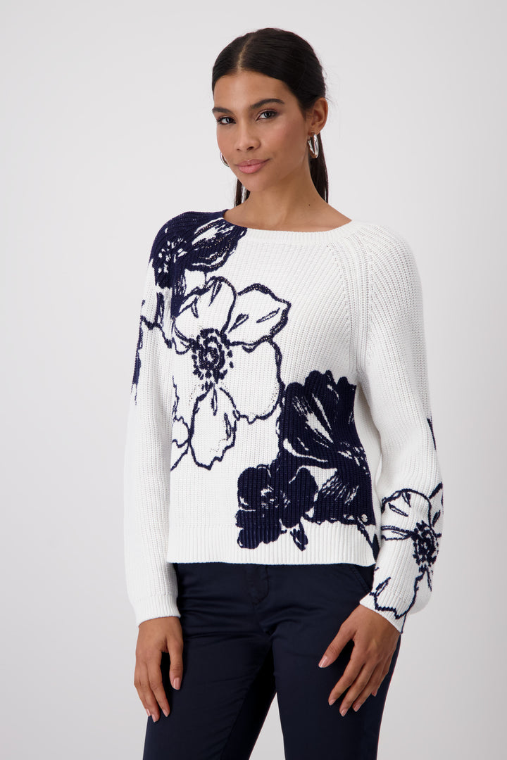 Floral print knit