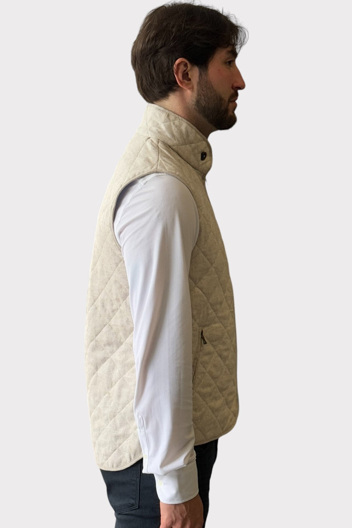 linen sleeveless vest