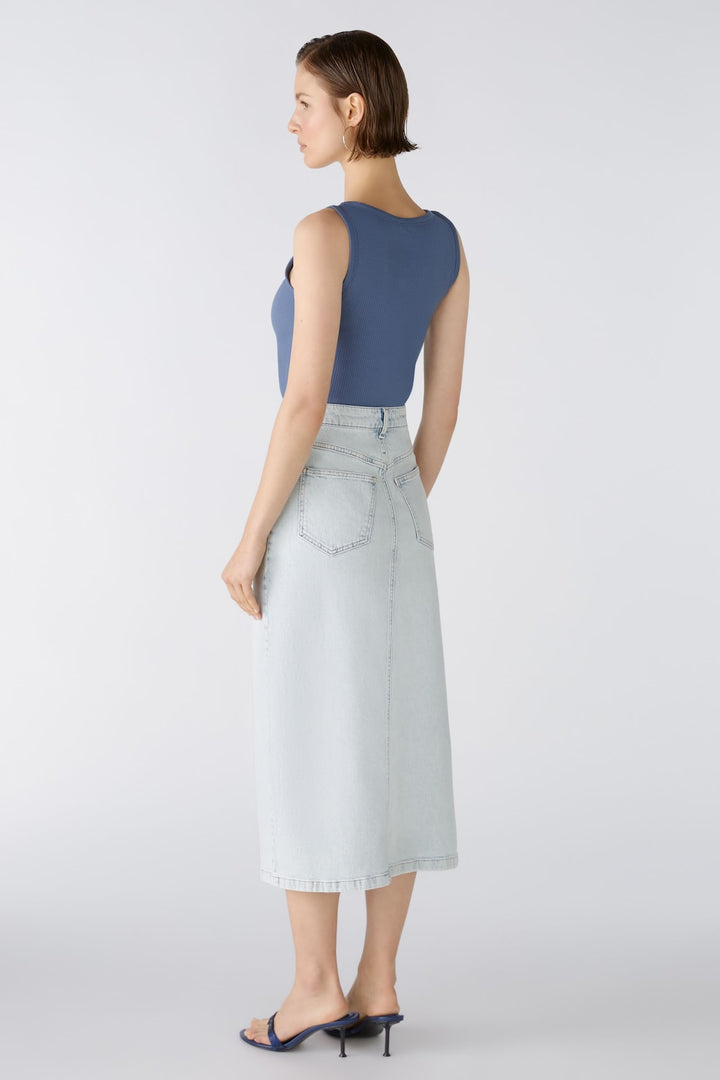 Long denim skirt