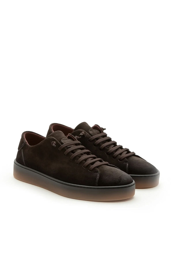 Men's sneaker in calf leather with a refined finish