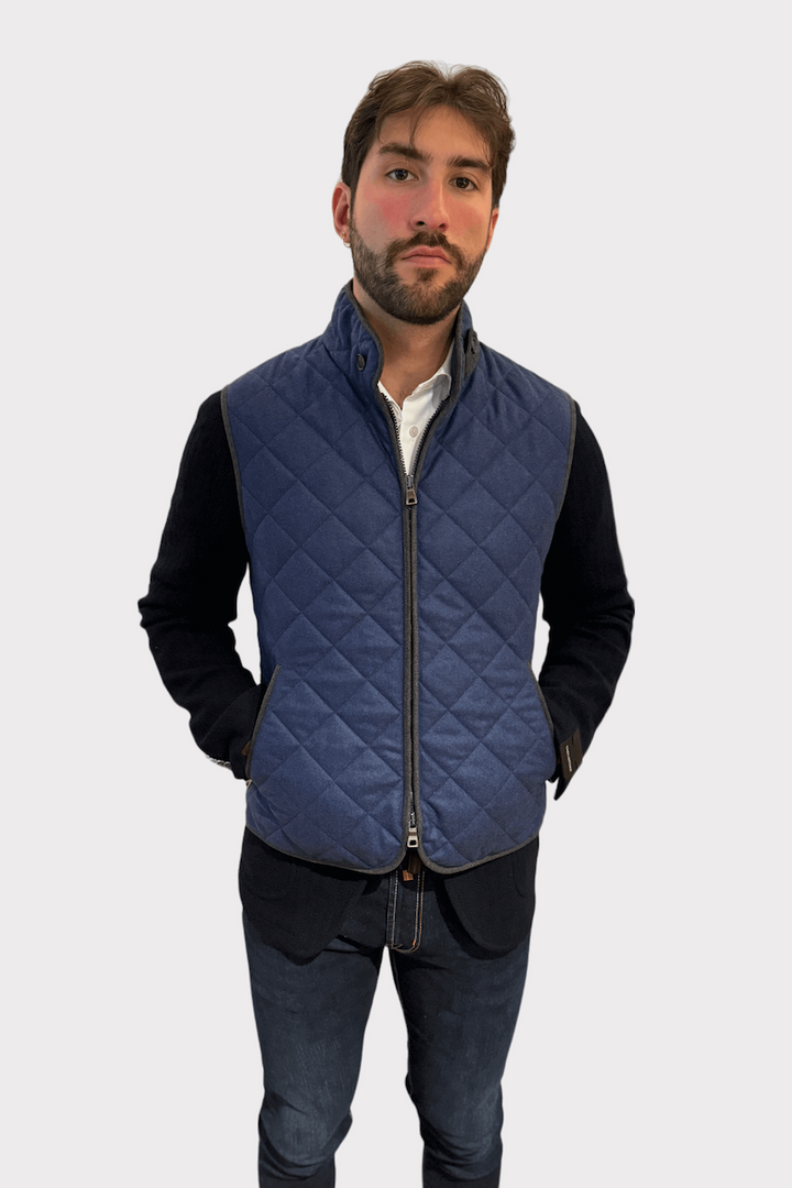 Quilted wool vest