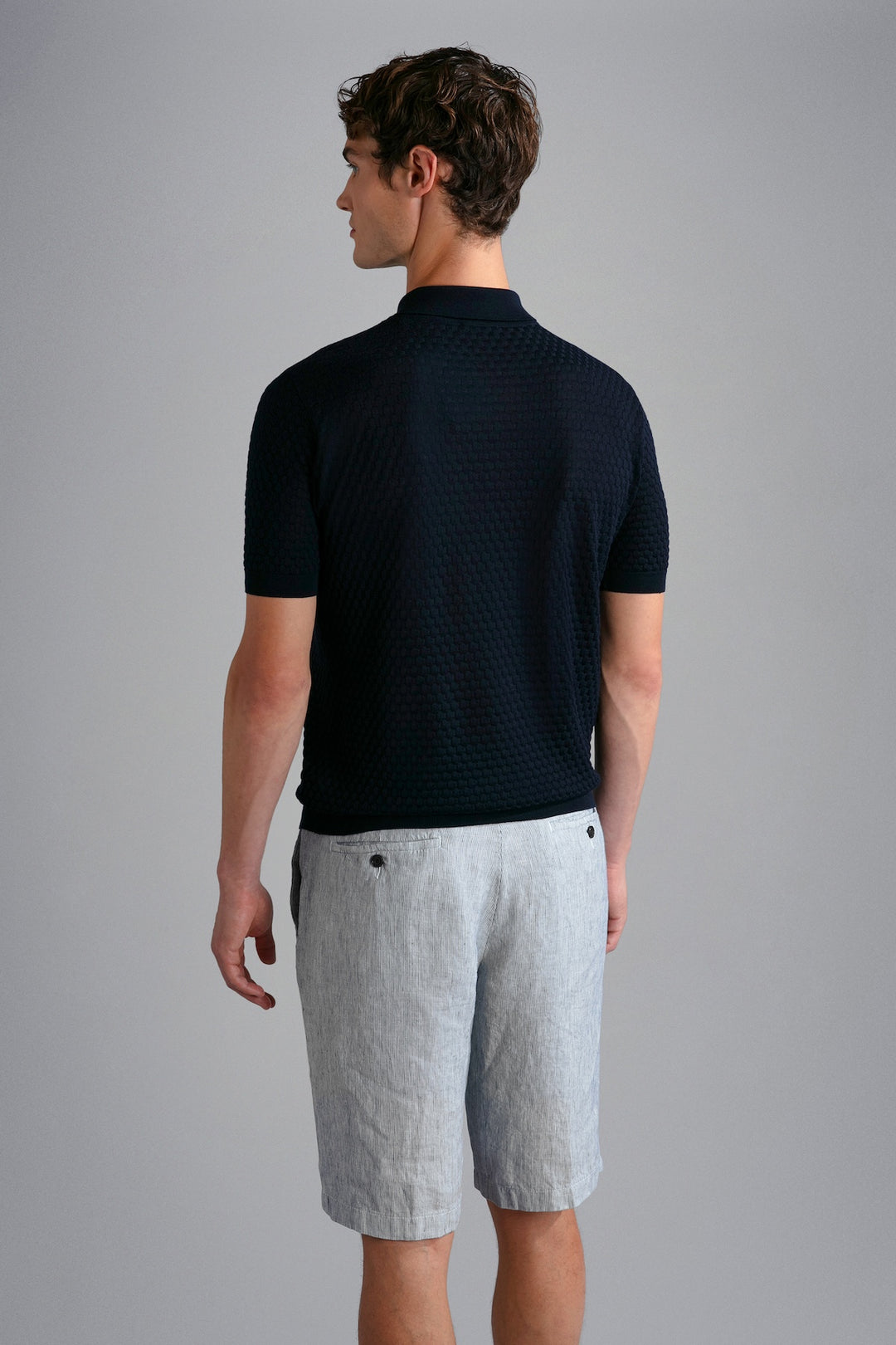 Textured polo shirt