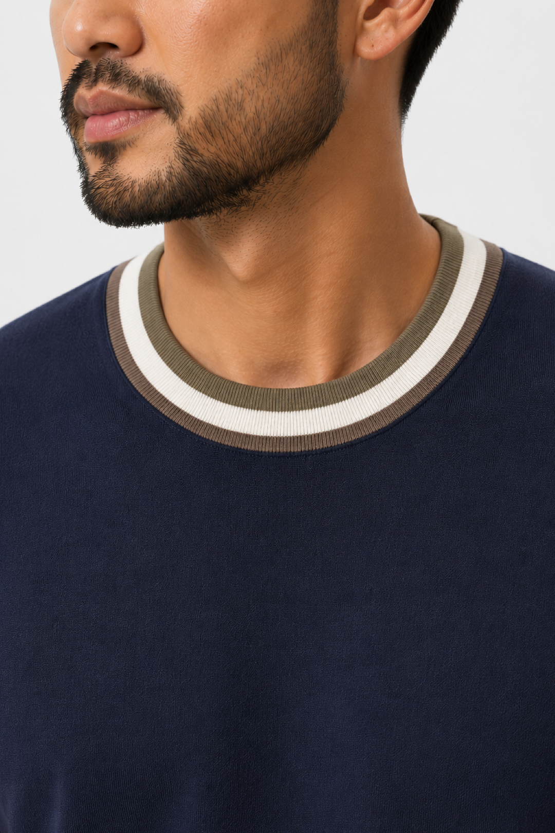 T-shirt contrastant en coton