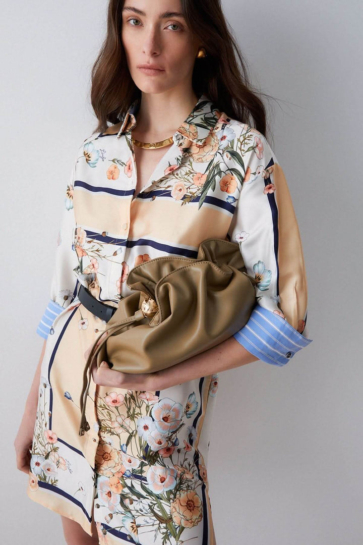 Floral-print shirt dress