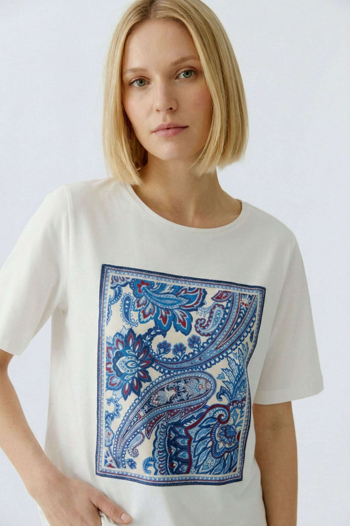 T-shirt à imprimé paisley