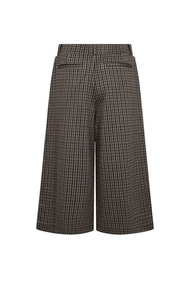 Pantalon Hekla écourté à jambe large et motif à carreaux