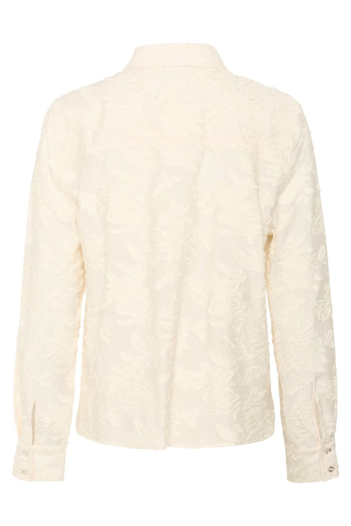 Vilya shirt with tone-on-tone floral embossing