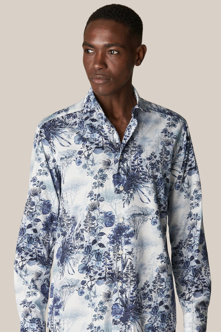 Chemise fleurie marine Homme - Chemise - Chemise habillée Eton