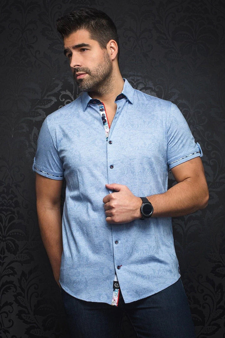 Chemise Campra Au noir M Bleu 