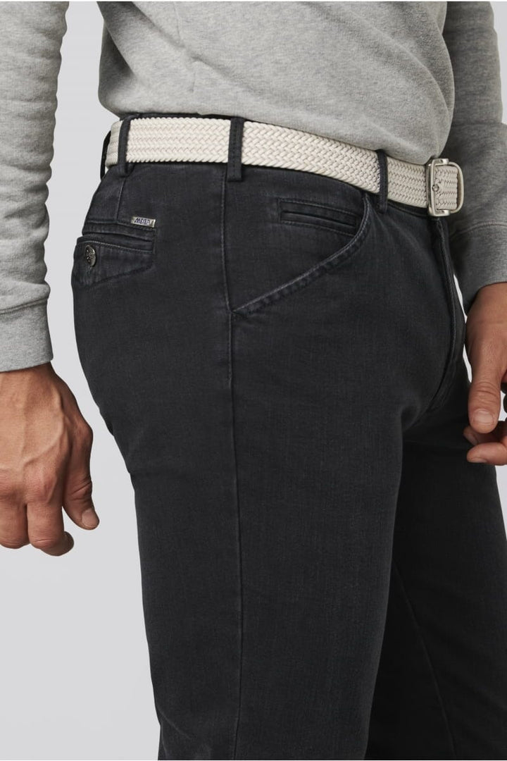 Chino-denim de laine et coton super stretch Homme - Pantalon - Jean Meyer