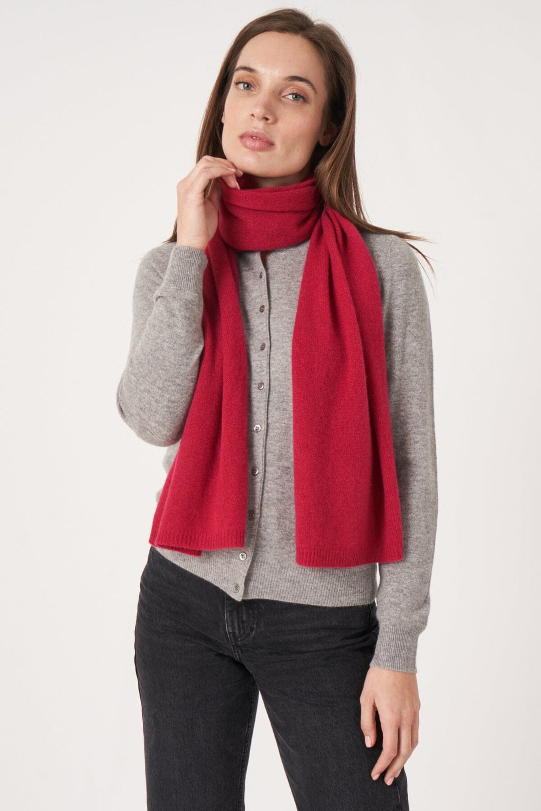 Foulard droit Repeat Cashmere Unique Rouge 