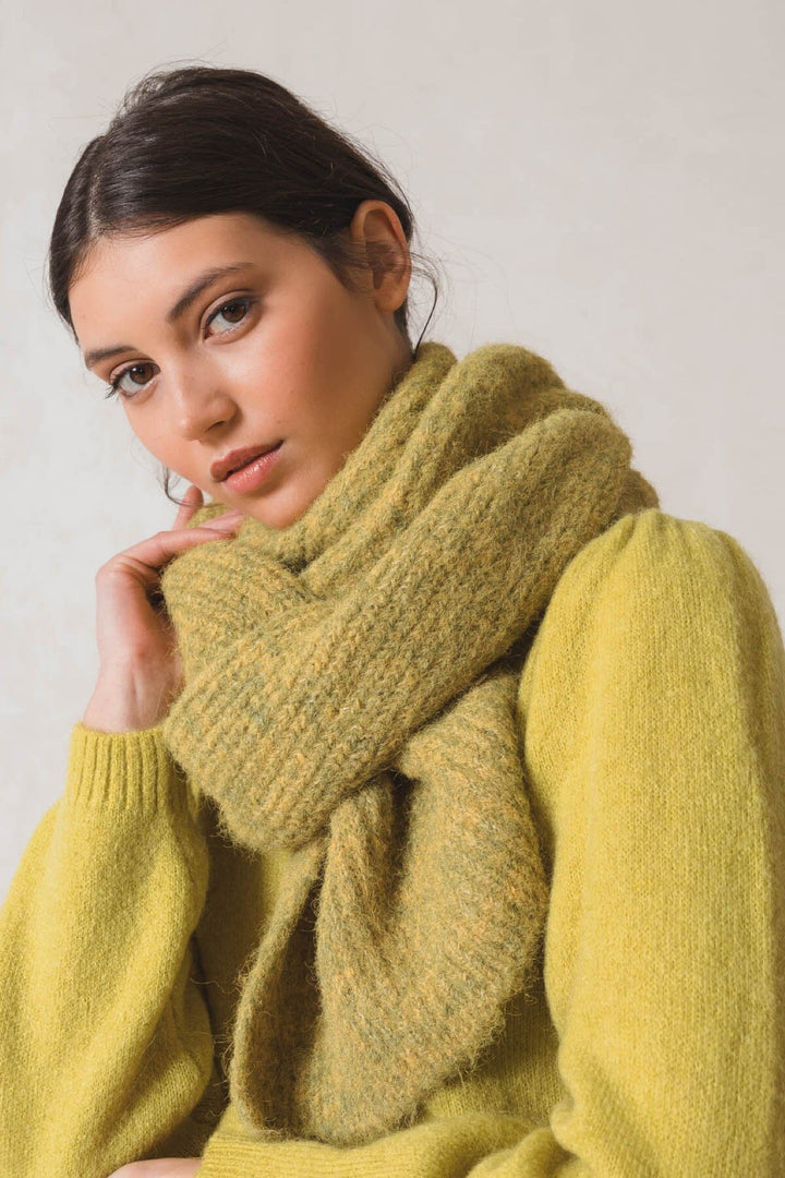 Foulard en tricot Indi & cold Jaune 