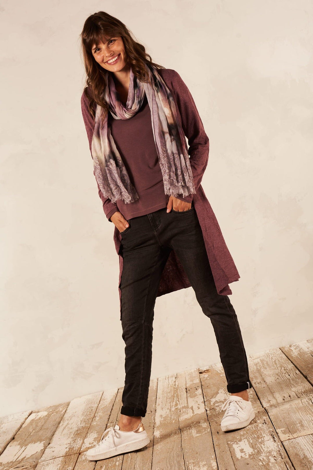 Foulard imprimé Nile Mauve 