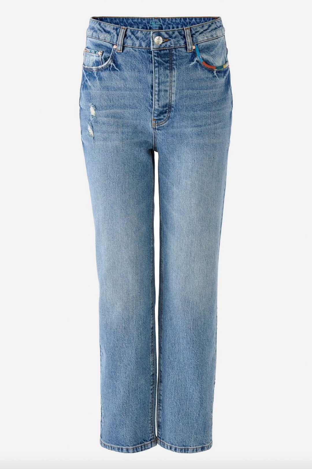 Jean pâle à jambe droite Femme - Bas - Pantalon - Jeans Oui