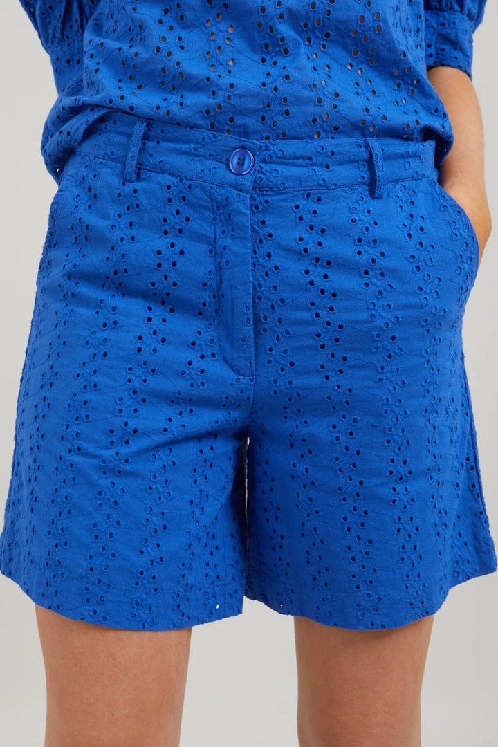 Short Lena avec brederie anglaise coster 34 BLEU 