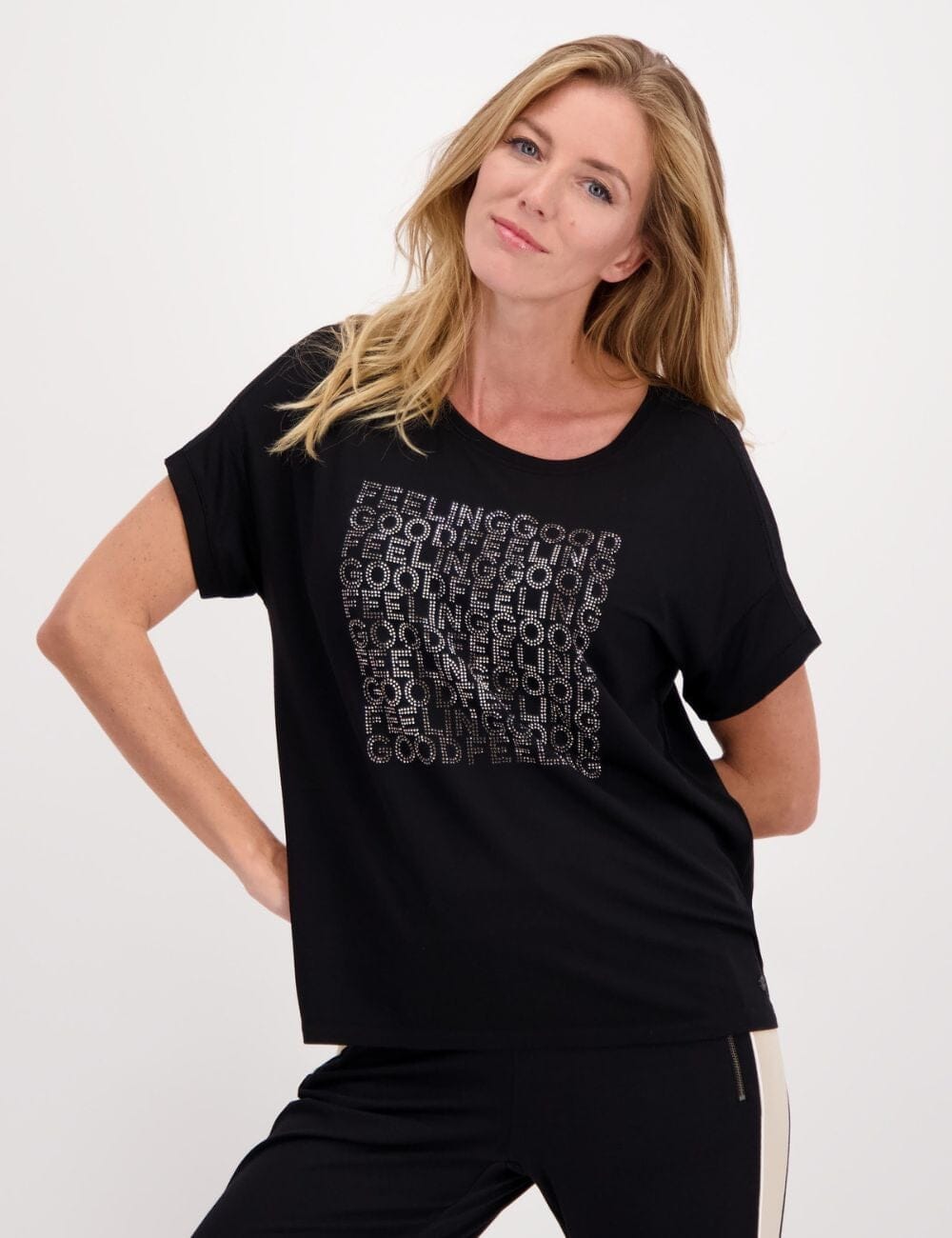 T-shirt avec imprimé Monari 34 Noir 