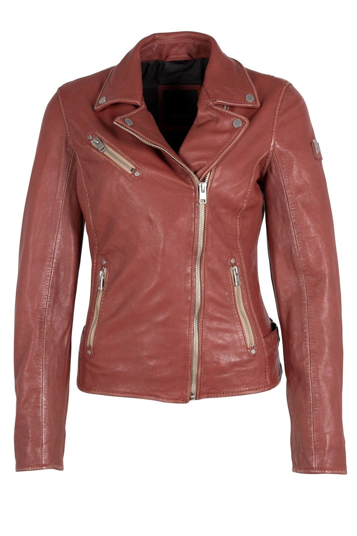 Veste en cuir Sofia MAURITIUS XL Rouge 